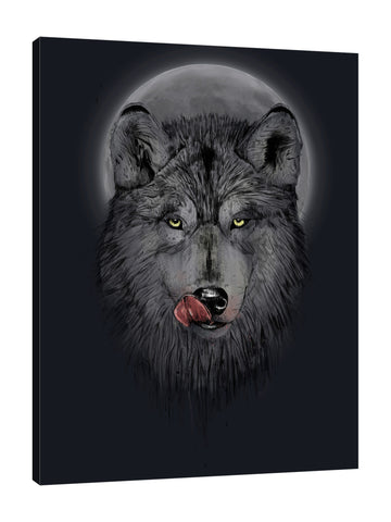 Balazs-Solti,Modern & Contemporary,Animals,animals,animal,wolf,wolves,moon,moons,black,hungry,dinner time,dinner,gray,Blue,White,Charcoal Gray,Black,Navy Blue,Green,Sea Green,Gray