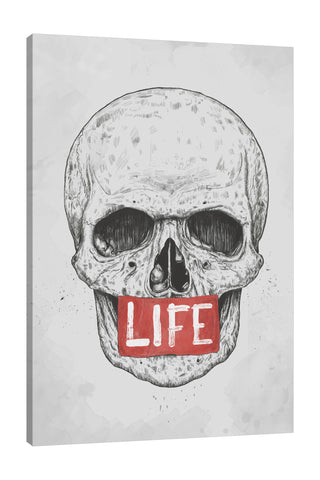 Balazs-Solti,Modern & Contemporary,People,skull,skulls,bones,bone,life,words,lines,line,red,black and white,Purple,White,Gray