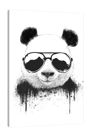 Balazs-Solti,Modern & Contemporary,Animals,Fashion,animals,animal,panda,pandas,shades,shade,paint drips,paint drip,drips,drip,sunglasses,sunglass,glasses,shades,shade,black and white,cool,Red,Mist Gray,Black,Coral Pink,White