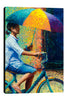 Iris-Scott,Modern & Contemporary,People,woman,umbrella,bicycles,bikes,women,transportation,