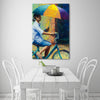 Iris-Scott,Modern & Contemporary,People,woman,umbrella,bicycles,bikes,women,transportation,