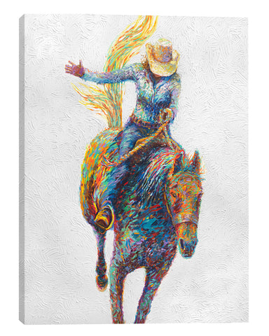 Iris-Scott,Modern & Contemporary,People,Animals,woman,rodeo,horse,hats,cowboy,horses,animals,