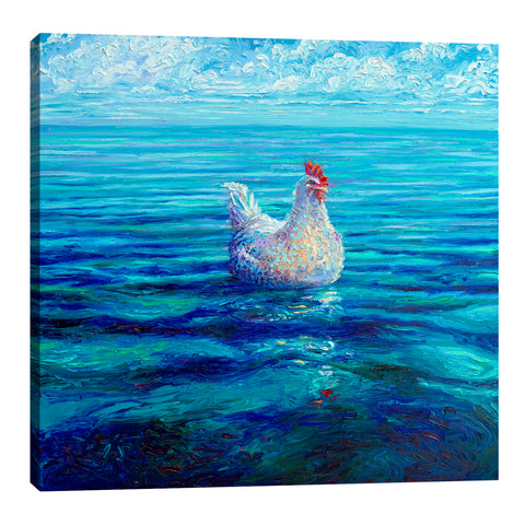 Iris-Scott,Modern & Contemporary,Animals,chicken,hen,clouds,skies,water,seas,coastal,