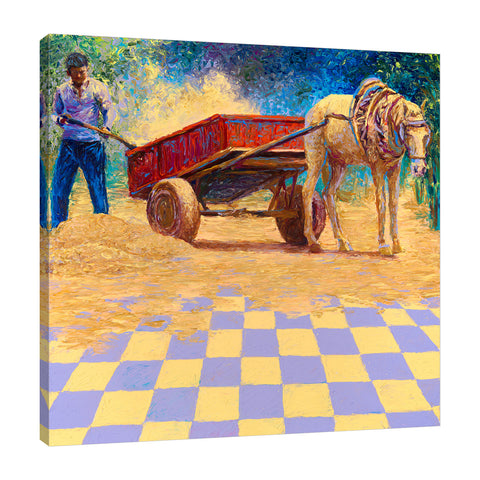 Iris-Scott,Modern & Contemporary,Animals,horse,horse cart,tiles,man,