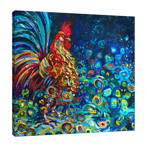 Iris-Scott,Modern & Contemporary,Animals,animals,chickens,circles,chicken,